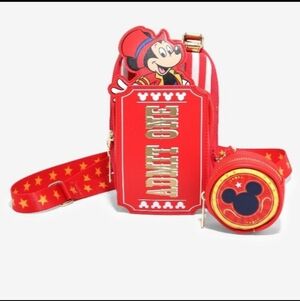Red Disney Mickey Mouse Crossbody Bag